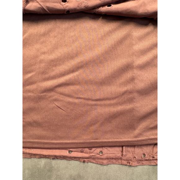 Torrid Mini Challis Eyelet Dress Women’s Size 4X Plus Rose Taupe Bell Sleeve NEW - Picture 9 of 16